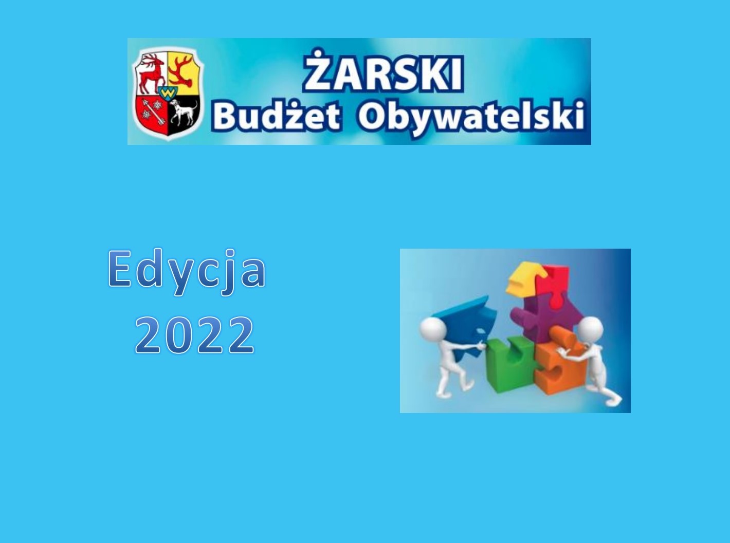 Grafika z napisem: Żarski Budżet Obywatelski Edycja 2022