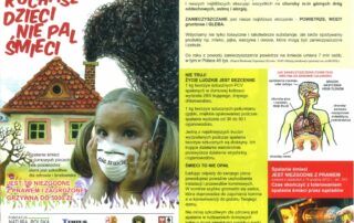 Folder z informacjami kampanii "Kochasz dzieci, nie pal śmieci"