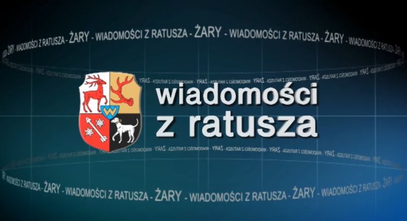 Grafika z herbem Miasta oraz napisem Wiadomości z Ratusza