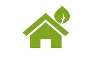 Ikona przedstawiająca zielony domek